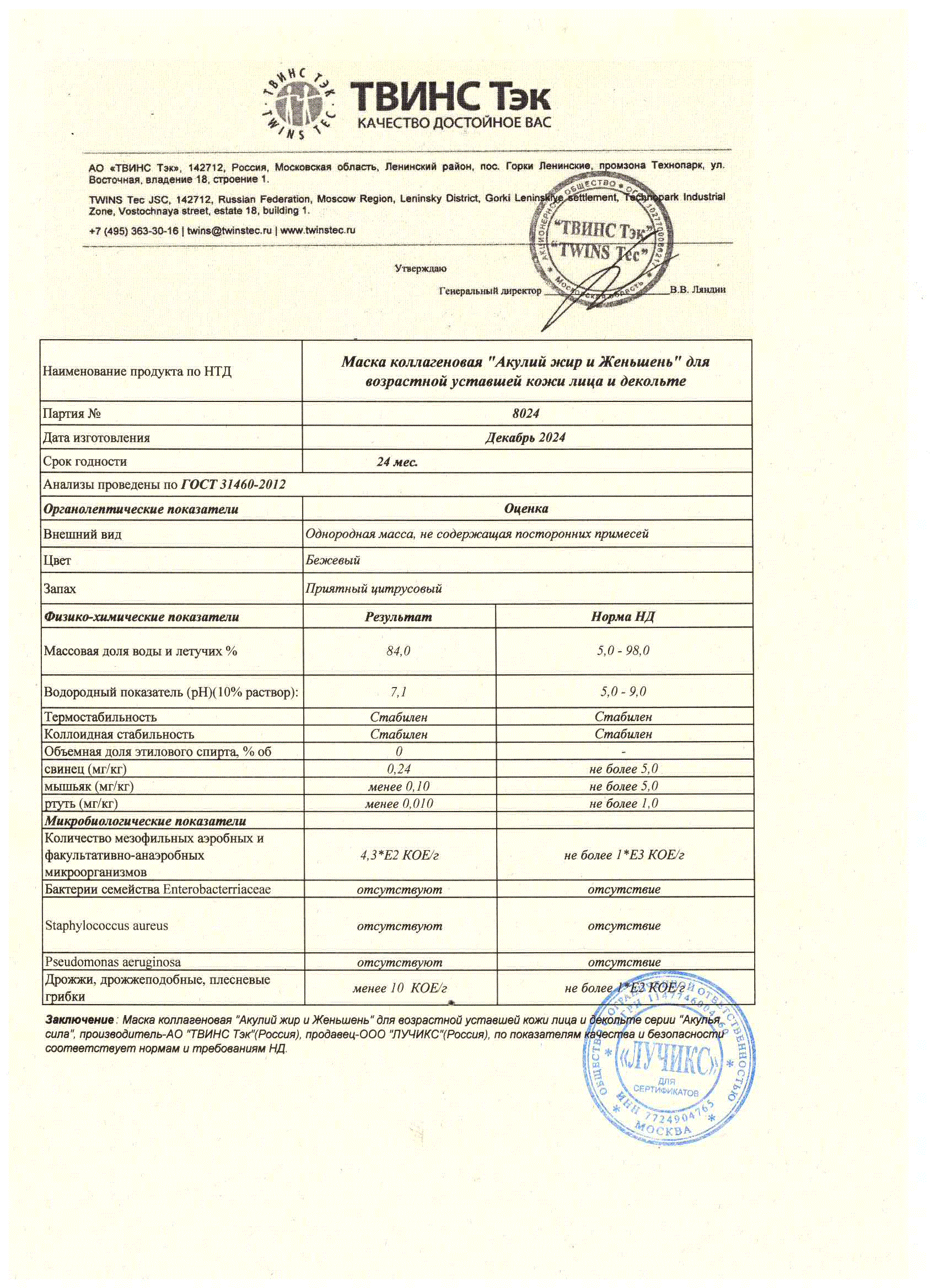 Паспорт №122024